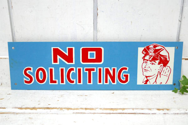 NO SOLICITING 勧誘u0026セールスお断り ビンテージ・サイン 看板 ミッドセンチュリー US u0026ndash; First Trip