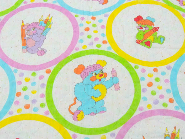 Popples ポップルズ・レース付き・パステルカラー・ヴィンテージ・リバーシブル・ベビーマット – First Trip