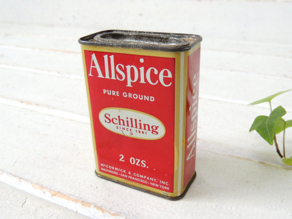 1950年代・Schilling】オールスパイス・ティン製・ヴィンテージ・スパイス缶・USA u0026ndash; First Trip