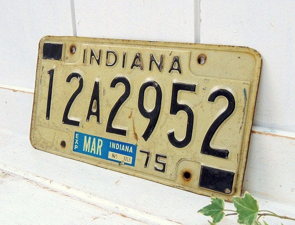 INDIANA/インディアナ州/1975】ヴィンテージ・ナンバープレート ...