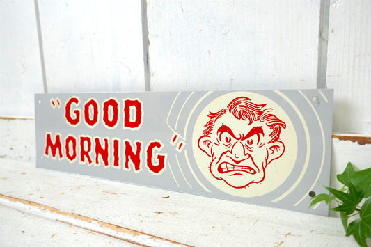 あなたに良い朝が訪れますように GOOD MORNING  ヴィンテージサイン 看板 1960~1970 ミッドセンチュリー
