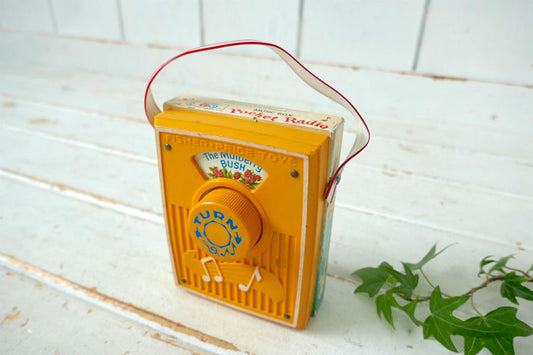 フィッシャープライス The Mulberry Bush ポケットラジオ型 70's ヴィンテージ オルゴール Music Box オモチャ TOY USA
