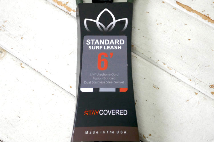 24 STAY COVERED ステイカバード USA カリフォルニア 6' STANDARD マットオリーブ サーフィン リーシュコード USA MAT OLIV