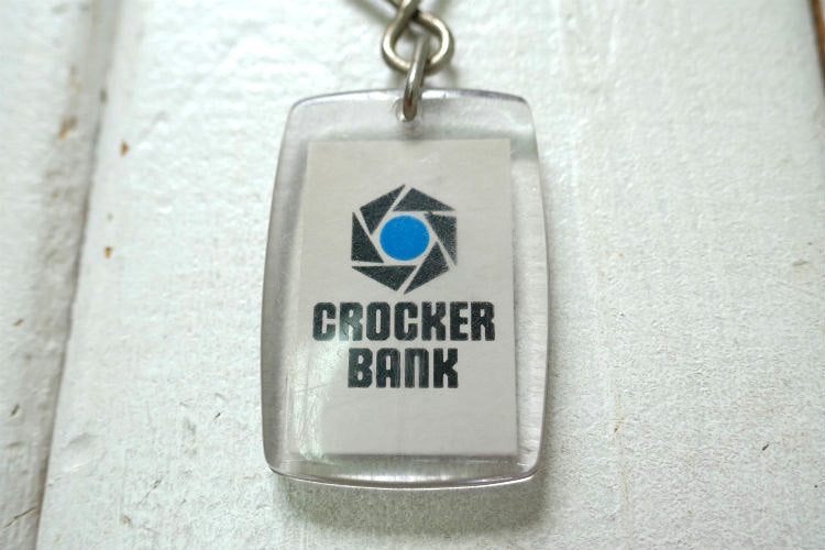 CROCKER BANK クロッカー・ナショナル銀行  ヴィンテージ　デッドストック　キーホルダー　アドバタイジング  USA