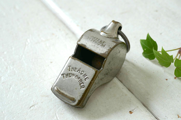 THE ACME THUNDERER ヴィンテージ OLDホイッスル  イギリス製 笛 ENGLAND 英国 PATENT 213487/24