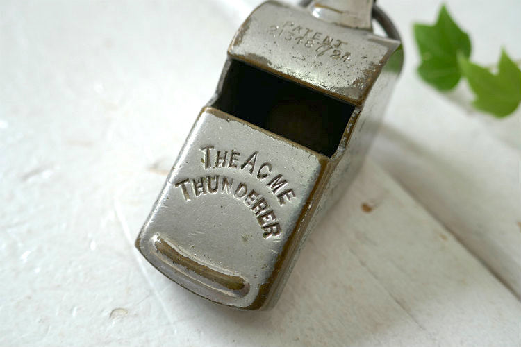 THE ACME THUNDERER ヴィンテージ OLDホイッスル  イギリス製 笛 ENGLAND 英国 PATENT 213487/24