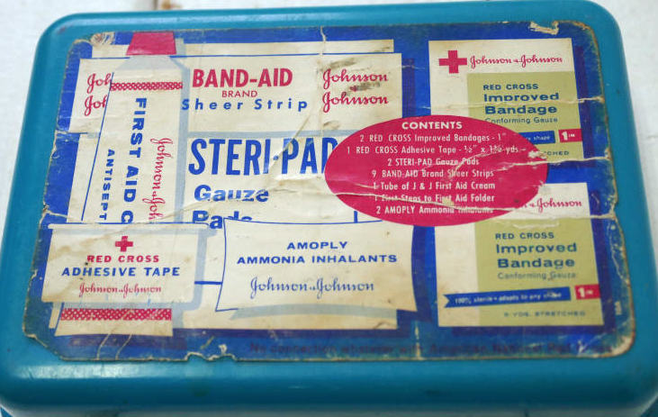 American Republic Insurance Co ジョンソン&ジョンソン FIRST AID KIT 仕切り付き ヴィンテージ 救急箱 ファーストエイド USA