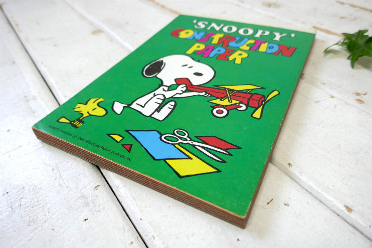 SNOOPY スヌーピー ウッドストック 60's デッドストック ビンテージ 画用紙 カラー用紙 工作用紙 40枚 USA