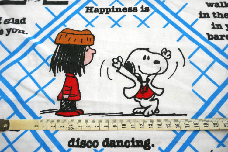 SNOOPY スヌーピー ピーナッツの仲間 ピーナッツギャング ハピネス Happiness is 70's ヴィンテージ ユーズドシーツ ボックスタイプ USA