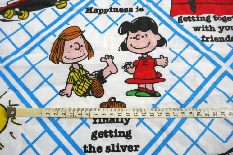 SNOOPY スヌーピー ピーナッツの仲間 ピーナッツギャング ハピネス Happiness is 70's ヴィンテージ ユーズドシーツ ボックスタイプ USA