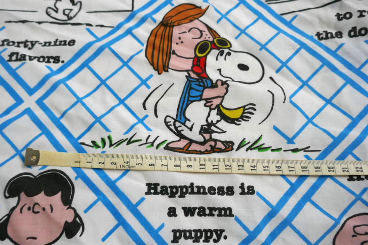 SNOOPY スヌーピー ピーナッツの仲間 ピーナッツギャング ハピネス Happiness is 70's ヴィンテージ ユーズドシーツ ボックスタイプ USA