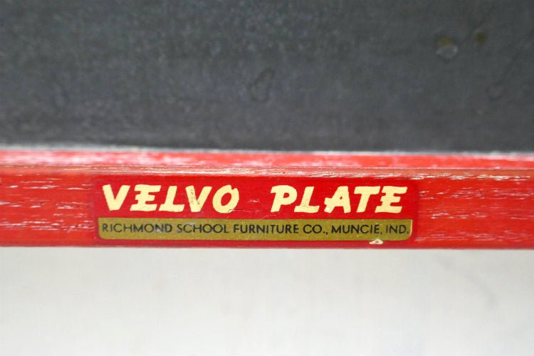 VELVO PLATE Richmond School Furniture Co 50's ヴィンテージ 黒板 チョークボード ブラックボード メニューボード メッセージボード USA