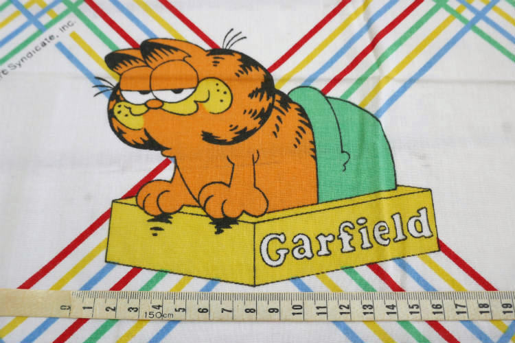 Garfield ガーフィールド ネコ アメコミ 70'sヴィンテージ ユーズドシーツ ベッドシーツ ボックスタイプ USA