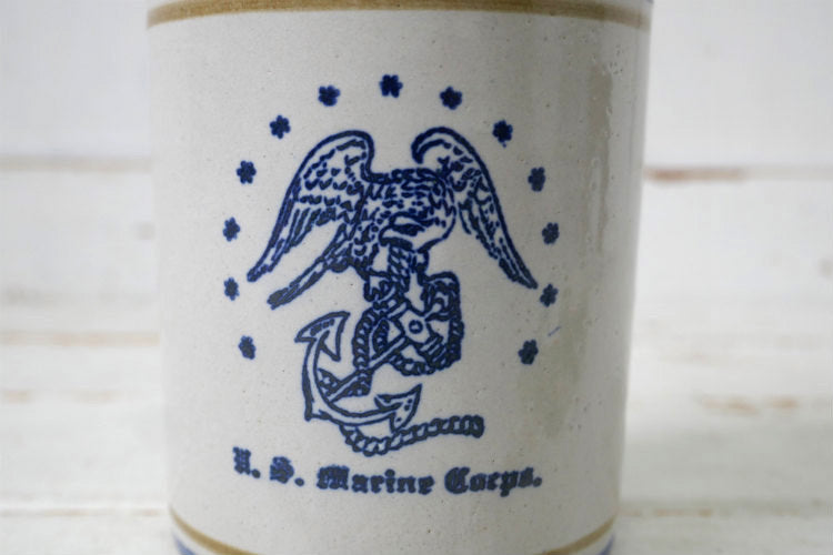 US Marine Corp アメリカ海兵隊  USMC Samper Fidelis イーグル 陶器製 ヴィンテージ カップ マグカップ USA