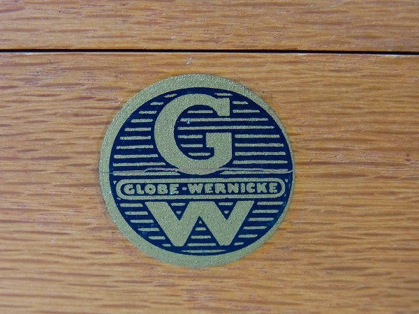 【Globe Wernicke】カード付き・木製・アンティーク・カードボックス/レシピボックス