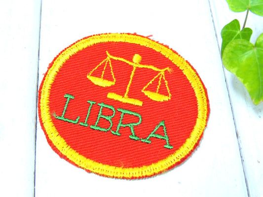 【1960~1970y・LIBRA】デッドストック・量り柄・ヴィンテージ・刺繍ワッペン