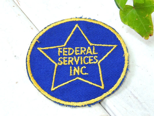 【★・FEDERAL SERVICES INC】ヴィンテージ・ワッペン・刺繍ワッペン・USA