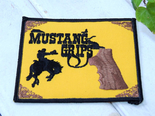 マスタング GRIPS ピストル&銃&ガン ッドストック ヴィンテージ・ワッペン・刺繍ワッペン・US