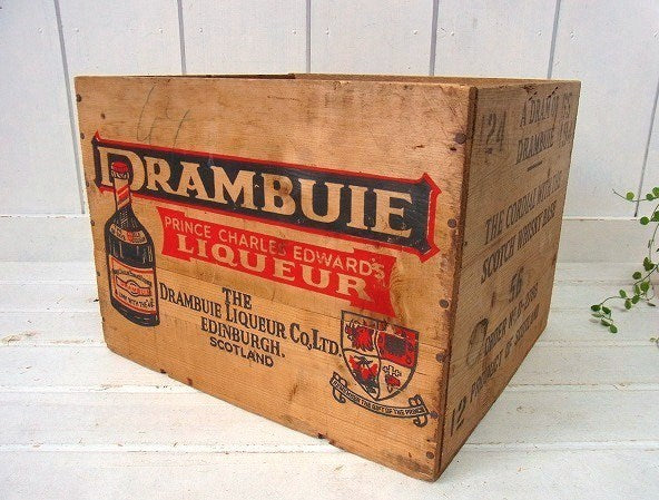 【DRAMBUIE】ドランブイ・リキュールのヴィンテージ・ウッドボックス/木箱/USA