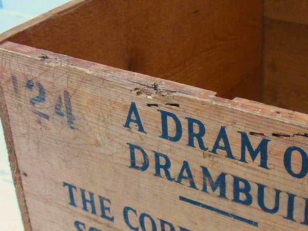 【DRAMBUIE】ドランブイ・リキュールのヴィンテージ・ウッドボックス/木箱/USA