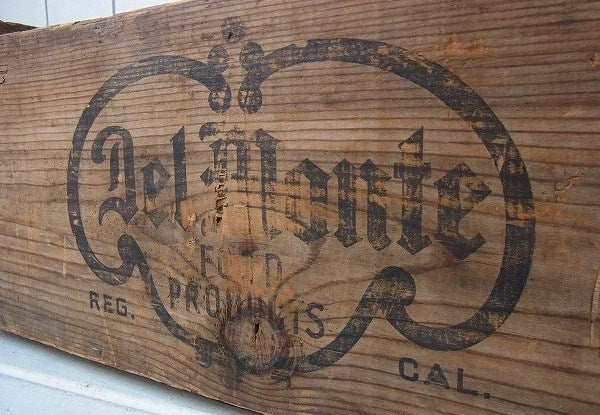 【Del Monte】デルモンテのシャビーなアンティーク・ウッドボックス/木箱 USA