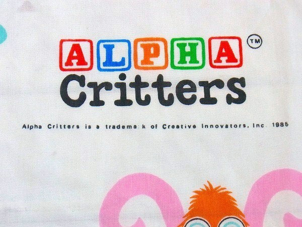 【ALPHA Critters】アルファクリッターズ・80'ヴィンテージ・フラットシーツ(1/2)