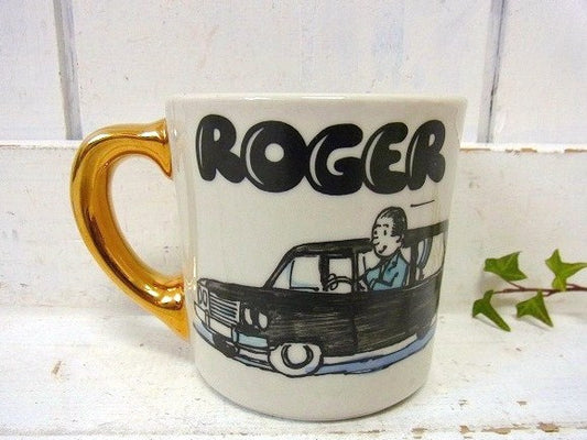 【The MUG SHOP】車柄・陶器製・50’sヴィンテージ・マグカップ USA