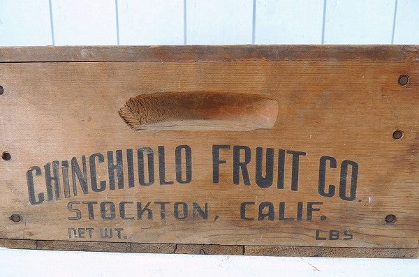 【CHINCHIOLO FRUIT CO】木製・ヴィンテージ・ウッドボックス/フルーツ木箱 USA