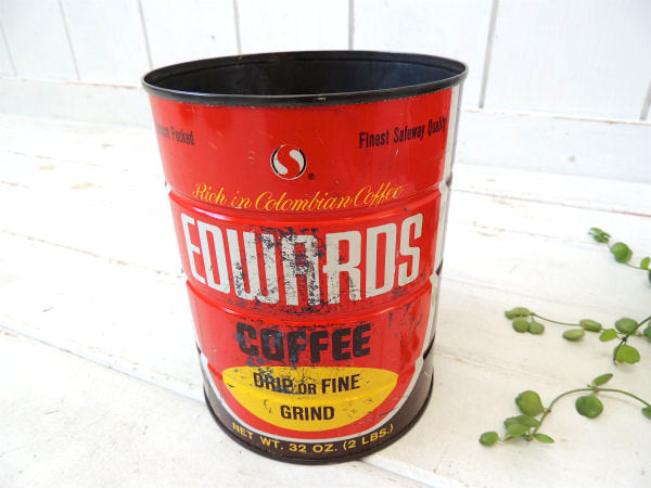 【EDWARDS COFFEE・CALIF】ヴィンテージ・コーヒー缶・ティン缶・USA