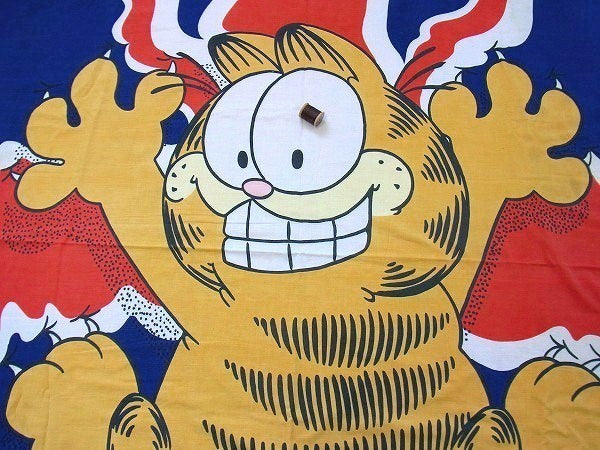 【ガーフィールド】Garfield・70'sヴィンテージ・掛け布団カバー/ユニオンジャック  USA