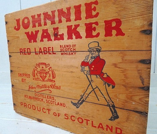 【ジョニーウォーカー】スコッチウィスキー・ヴィンテージ・ウッドボックス/木箱/スコットランド