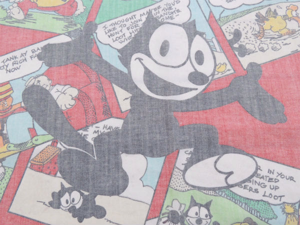 【フィリックス】Felix the Cat・80'sヴィンテージ・ユーズドシーツ(フラットタイプ)