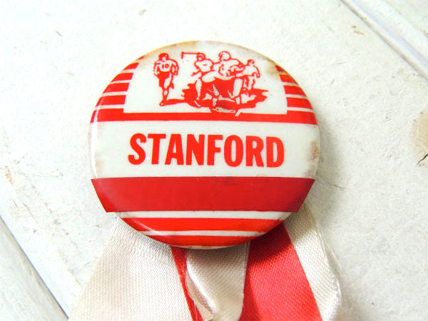 【1940's~/STANFORD】アメリカンフットボール・ヴィンテージ・缶バッジ・CALIF