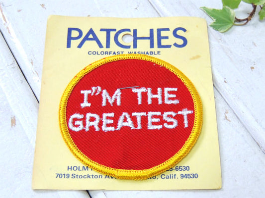 I'M THE GREATEST 私は最高 1970s・ビンテージ・デッドストック・刺繍・ワッペン